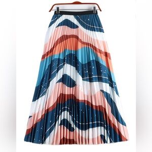 Pleated Mid-length Skirt
